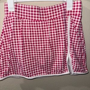 all in motion Pink & White Gingham Skirt
